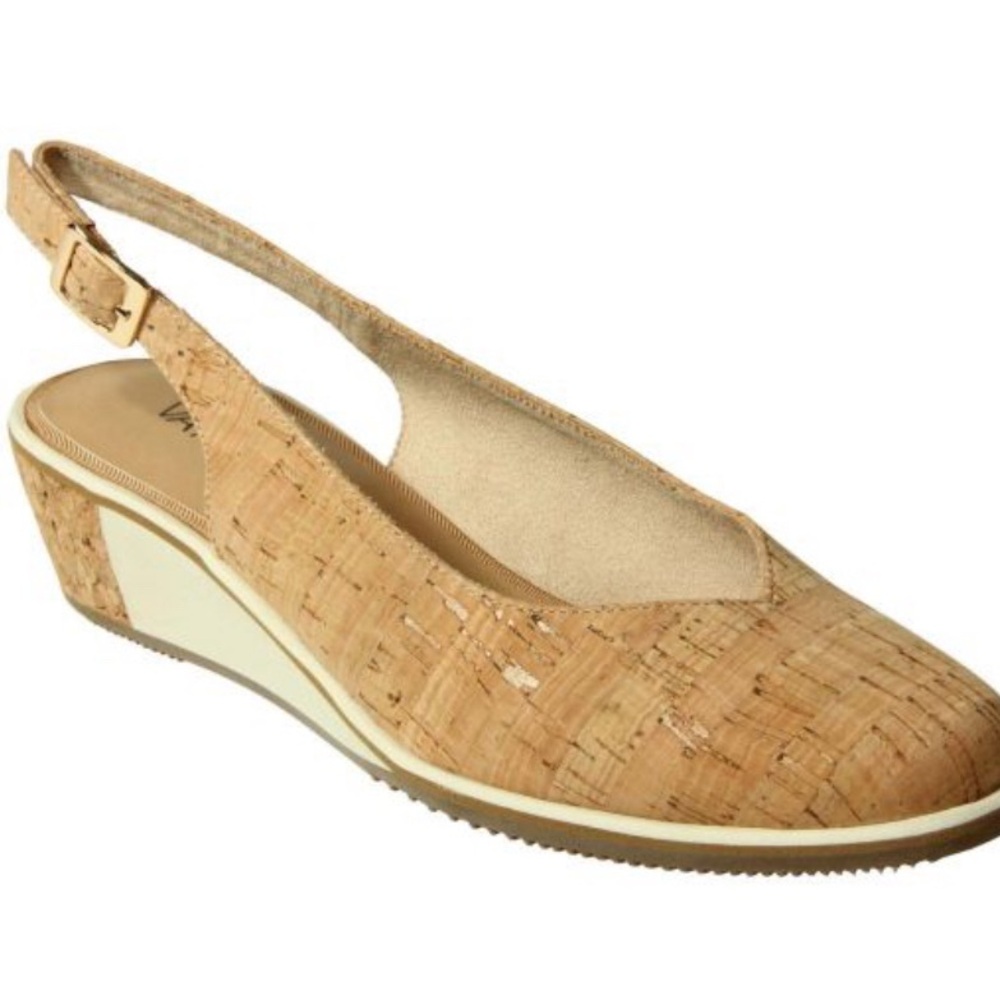 Vaneli Grady Slingback Cork Wedge